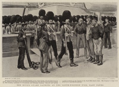 La Garde du Roi débarquant à la jetée sud-ouest, East Cowes - Charles Edwin Fripp